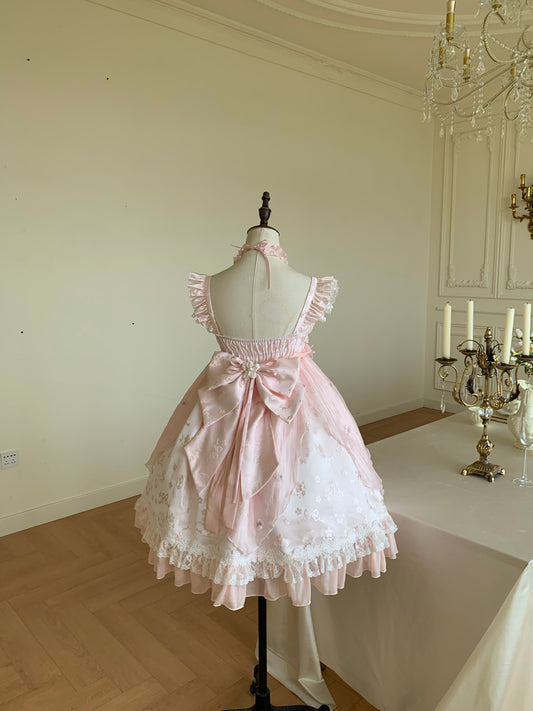 Gorgeous Ruffled Spaghetti Strap A-Line Jacquard Birthday Gowns Bows Appliques Lace Tassel Homecoming Dress AP4814