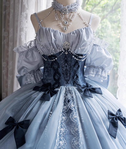 Enchanting A-Line Spaghetti Strap Detachable Sleeve Sweet 16th Evening Dresses Lace Bows Appliques Beading Prom Dress AP4853