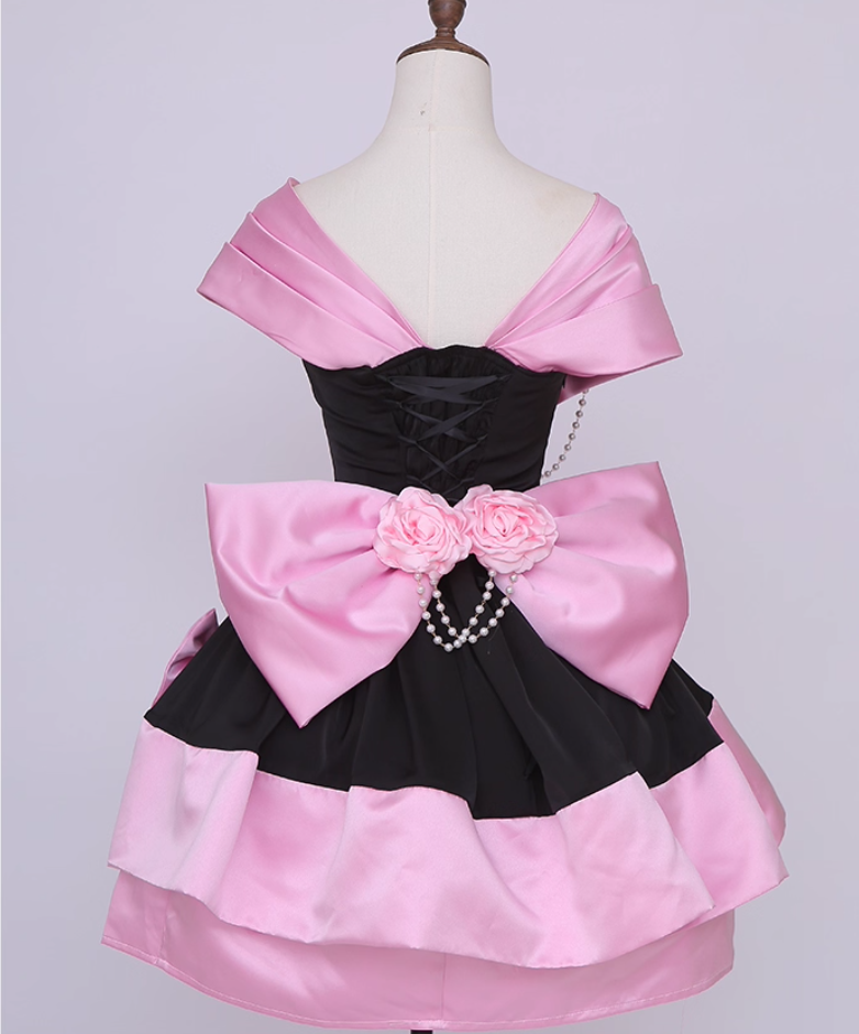 Wonderful Off-Shoulder A-Line Tiered Birthday Dresses Beading Bows Handmade Flowers Homecoming Dress AP4855
