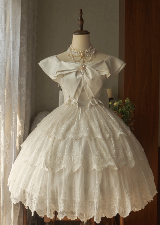 Amazing Off-Shoulder A-Line Tiered Tulle Birthday Dresses Beading Bows Lace Rhinestone Homecoming Dress AP4856