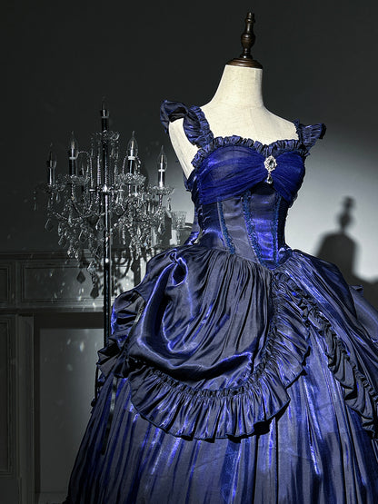 Eye-Catching A-Line Spaghetti Strap Ruffled Sweet 16th Evening Dresses Crystal Design Prom Dress AP4863