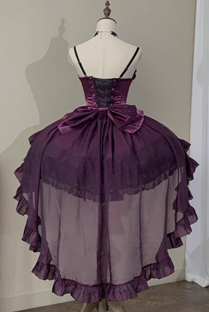 Victorian-Inspired A-Line Spaghetti Strap Bows Lace Birthday Gowns Beading Handmade Flowers Crystal Homecoming Dress AP4866
