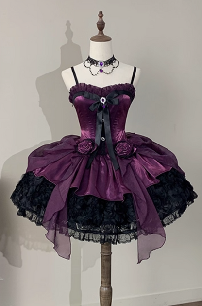 Victorian-Inspired A-Line Spaghetti Strap Bows Lace Birthday Gowns Beading Handmade Flowers Crystal Homecoming Dress AP4866