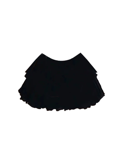 Cute Polka Dot Tie-Front Corset Sheath Lace Trim Tiered Mini Skirt Elegant White-Black 3-Piece Set Off-Shoulder Short Dress AP4880