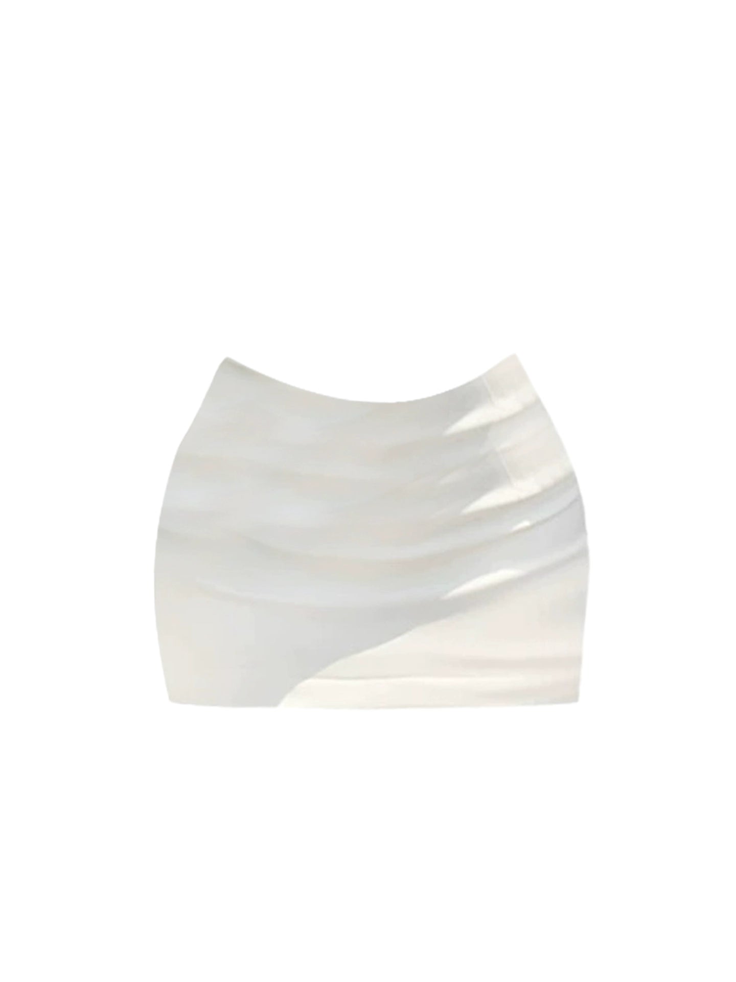 Unique Ruched Design Asymmetrical Neckline Sheath Mini Skirt Chic Light Blue & White Spaghetti Strap 2-Piece Set Short Dress AP4891