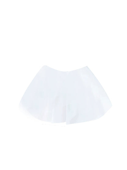 Ethereal Lace Accents Flowy Spaghetti Straps Mini Skirt Cute Casual Outing 2-Piece Set A-Line Short Dress AP4892