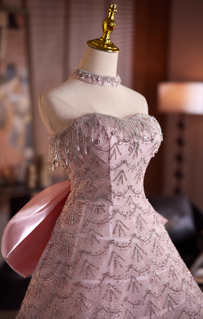 Bling A-Line Strapless Birthday Dresses Beading Tassel Sequins Homecoming Dress AP4905