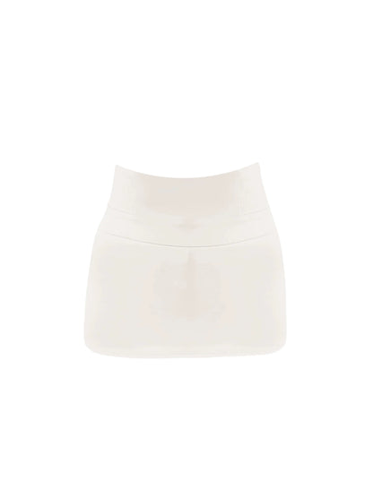 Hot Girls Light Lavender Short-Sleeve Top Square Neck Sheath Mini Skirt Fashion Lace Cutout Short Sleeves 2-Piece Outfit White High-Waist Short Dress AP4918