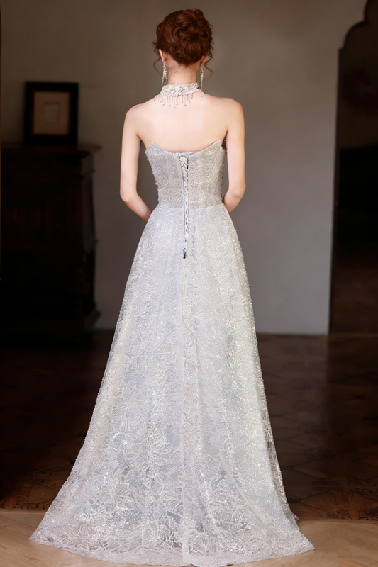 Dainty Strapless A-Line Sweet 16th Dresses Sequins Rhinestones Prom Dress AP4945