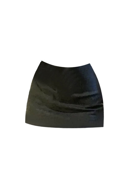 Glam V Neck White & Black 2-Piece Set Mini Skirt Long Sleeve Buttoned Shirt Sheath Short Dress AP4964