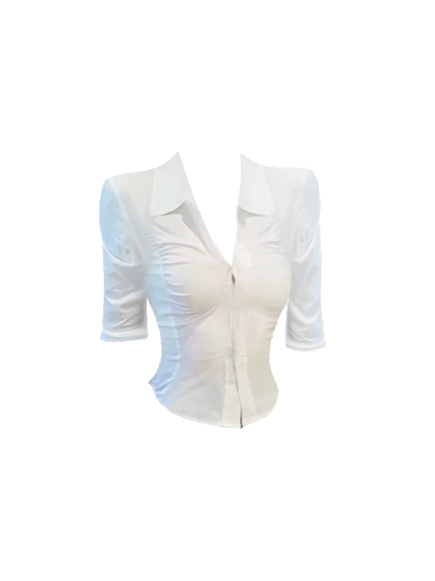 Glam V Neck White & Black 2-Piece Set Mini Skirt Long Sleeve Buttoned Shirt Sheath Short Dress AP4964