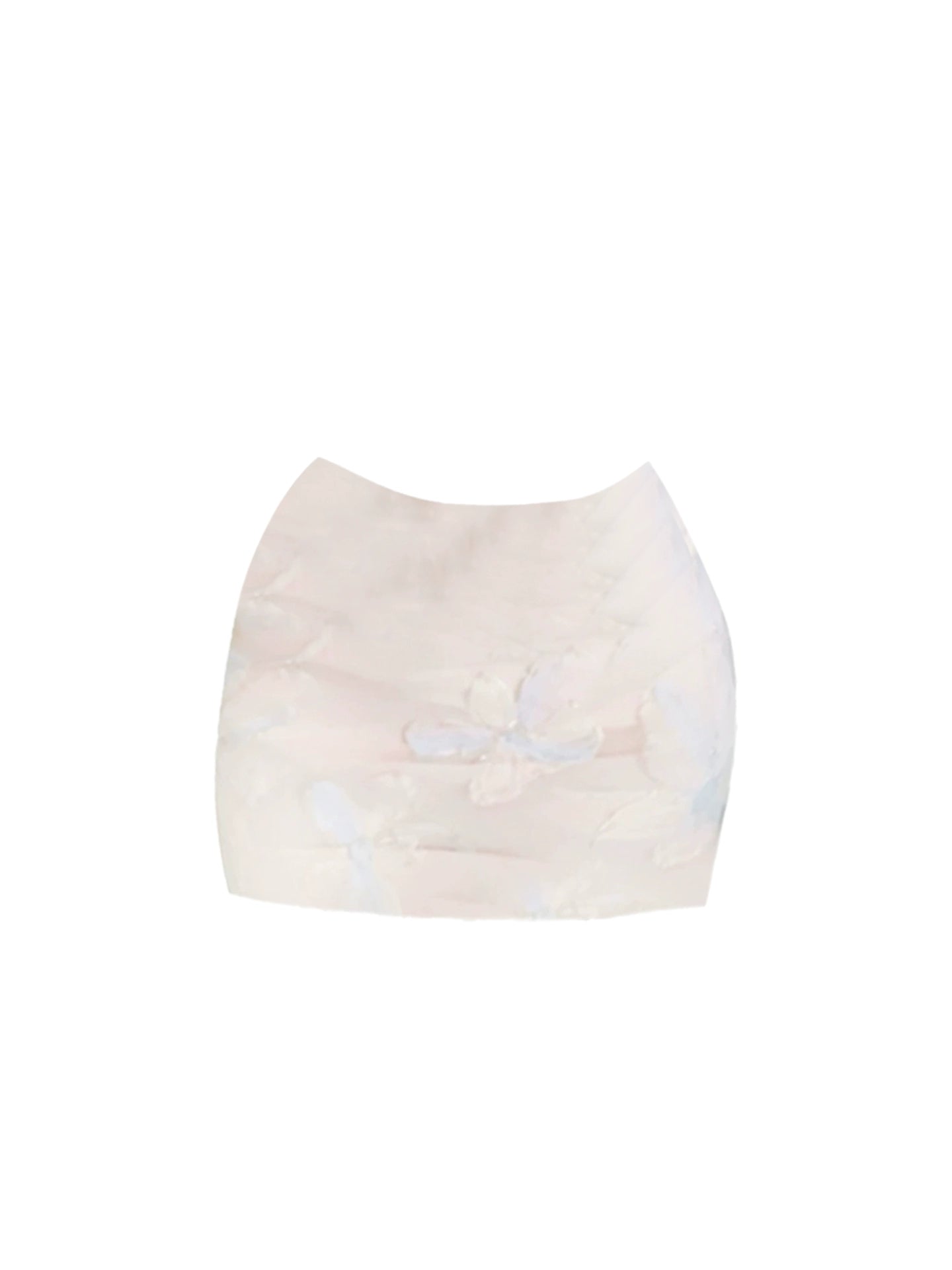 Ethereal Lace-Trim Peplum Top Bodycon Date Nights Mini Skirt 2-Piece Set Light Pink & Blue 3D Floral Spaghetti Strap Short Dress AP4974