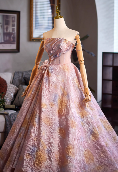 Modern Off-Shoulder A-Line Sweet 16th Dresses Petals Handmade Flowers Beading Prom Dress AP4993
