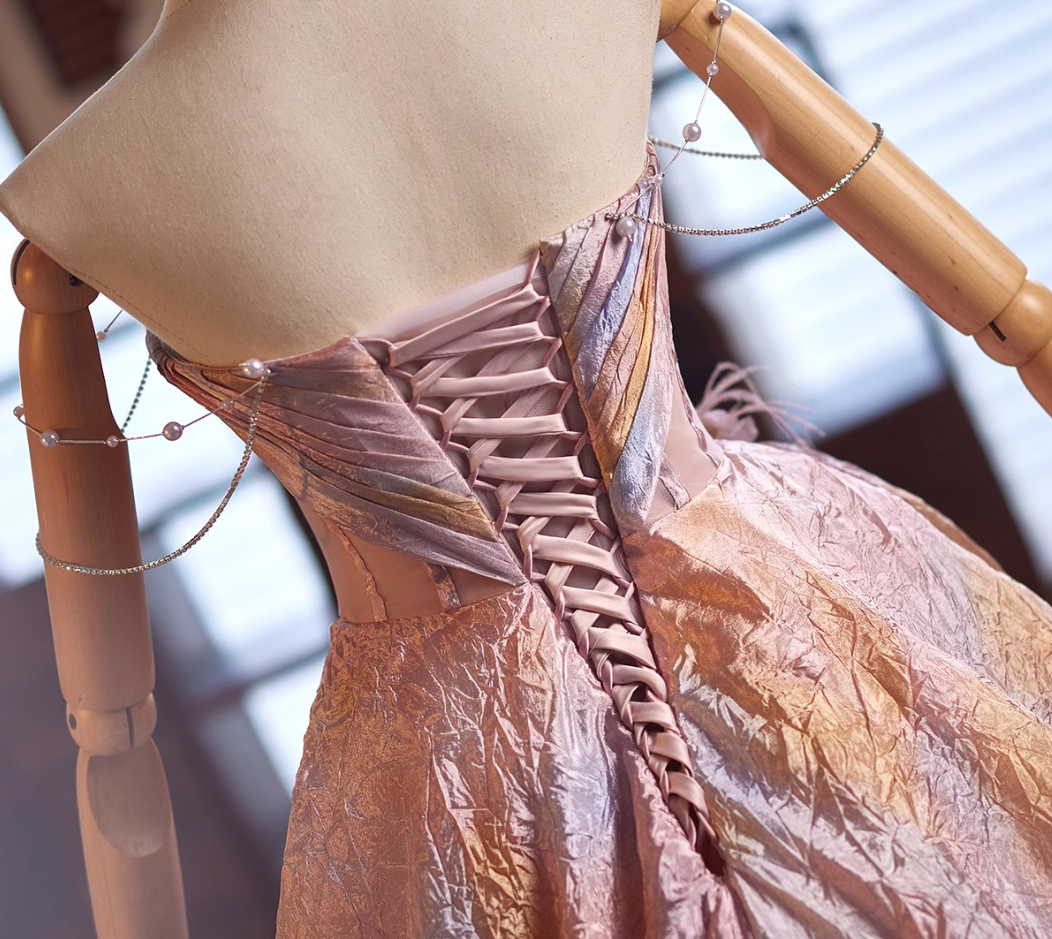 Modern Off-Shoulder A-Line Sweet 16th Dresses Petals Handmade Flowers Beading Prom Dress AP4993