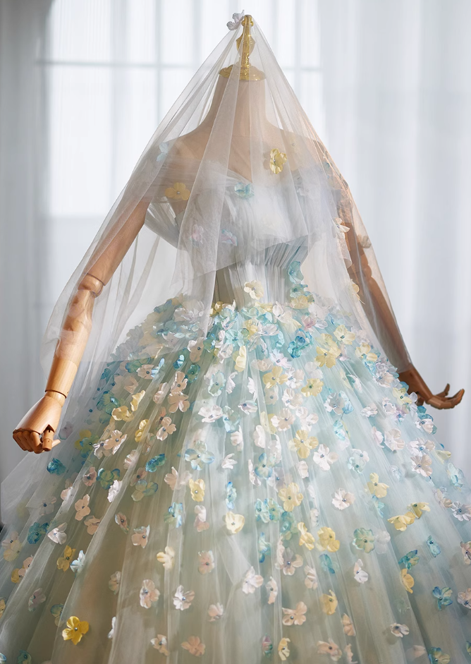 Ornate Off-Shoulder A-Line Tulle Sweet 16th Dresses Appliques Beads Prom Dress AP5025