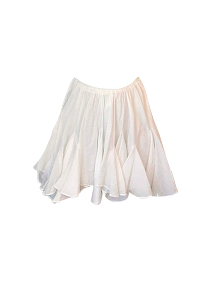 Dramatic Square Neck Dark Purple Blouse 2-Piece Outfit Ruffled Hem Mini Skirt Charming A-Line 3/4 Sleeve Top Ivory Sheer Tulle Flowy Short Dress AP5046