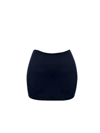 Flattering Button-Accented Peplum Top 2-Piece Set Mini Skirt Chic Slim-Fit Spaghetti Strap Bodycon Short Dress AP5059
