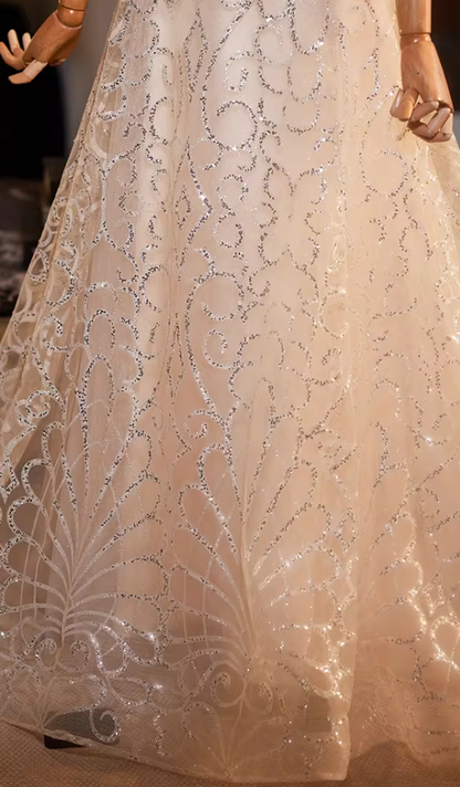 Delicate Off-Shoulder A-Line Sweet 16th Dresses Beading Sequins Prom Dress AP5144