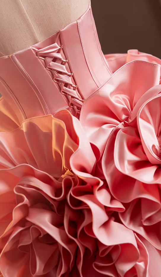 Fashionable Strapless A-Line Tulle Sweet 16th Gowns Beads Handmade Flowers Prom Dress AP5197