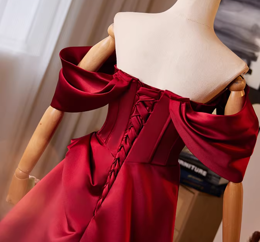 Fresh Off-Shoulder Red A-Line Sweet 16th Dresses Sequins Beads 3D Appliques Prom Dress AP5262