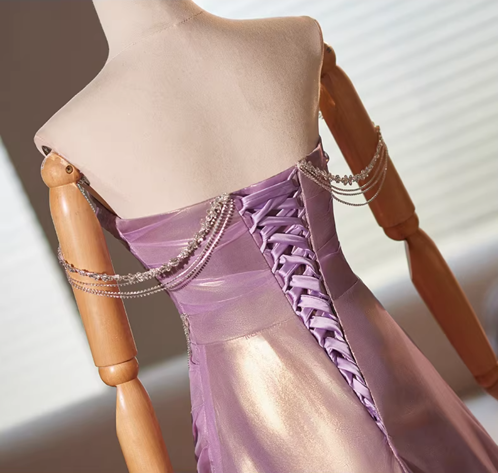 New Tendency Off-Shoulder High-Slit Evening Mermaid Dress Beading Draped Prom Dress AP5320