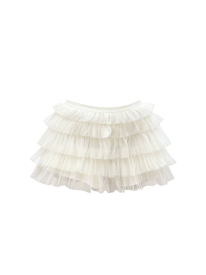 Everyday Wear 2-Piece A-Line White Tiered Tulle Mini Skirt Elegant Blue-White Striped Strapless Lace-Trim Top Short Dress AP5327