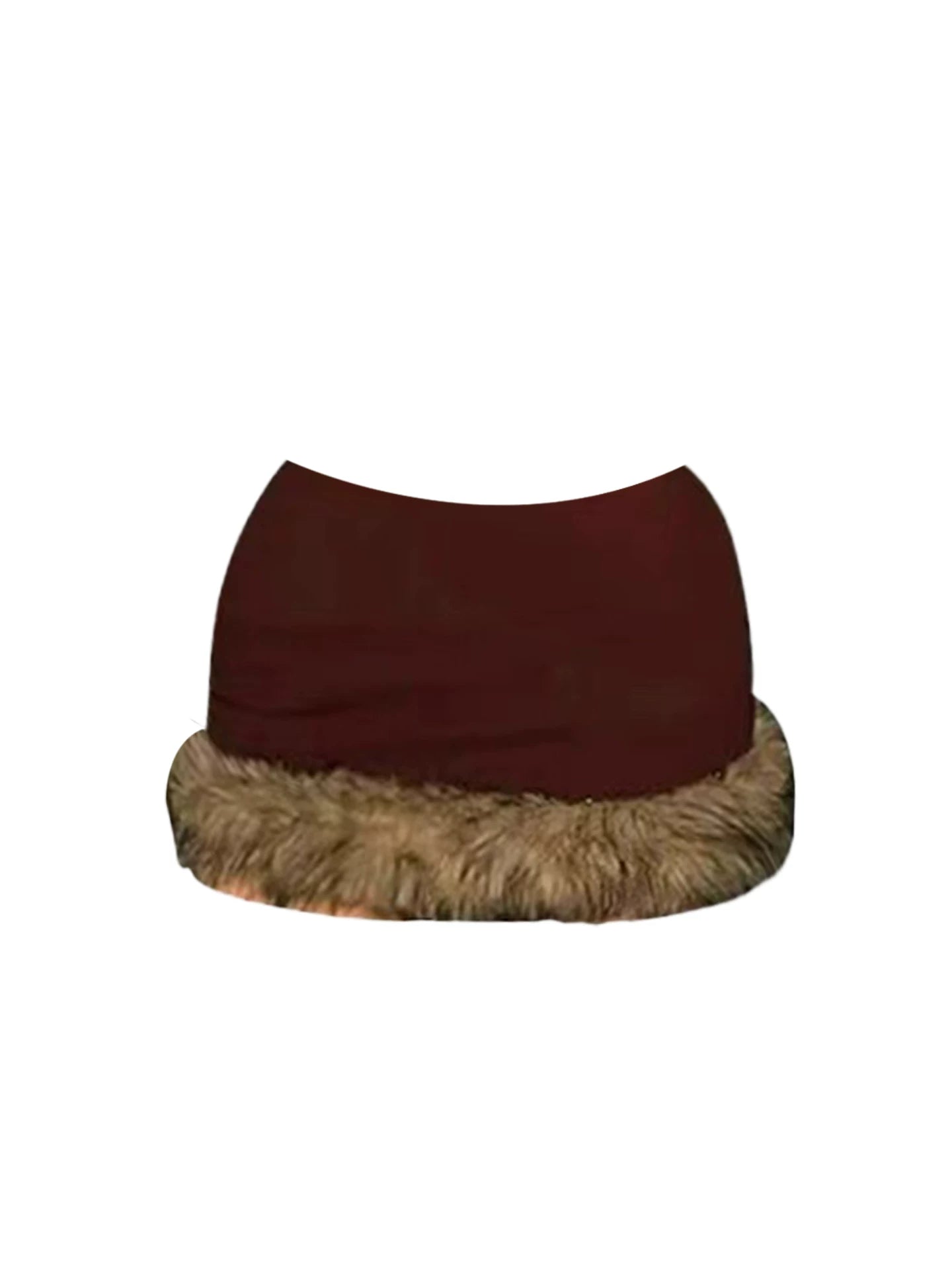Amazing Off-Shoulder Crop Top Bodycon Mini Skirt Charming Faux Fur Trim Long-Sleeve Short Dress AP5336