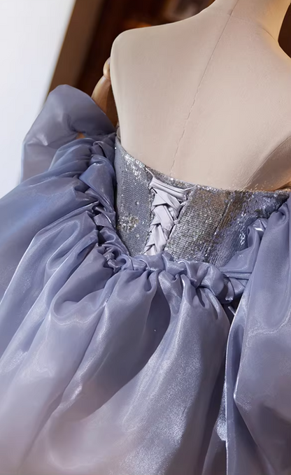 Graceful Strapless Evening Mermaid Dress With Shawl Sequins Beads Prom Dress AP5357