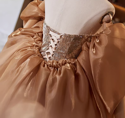 Elegant Strapless Evening Mermaid Dress With Shawl Sequins Prom Dress AP5358