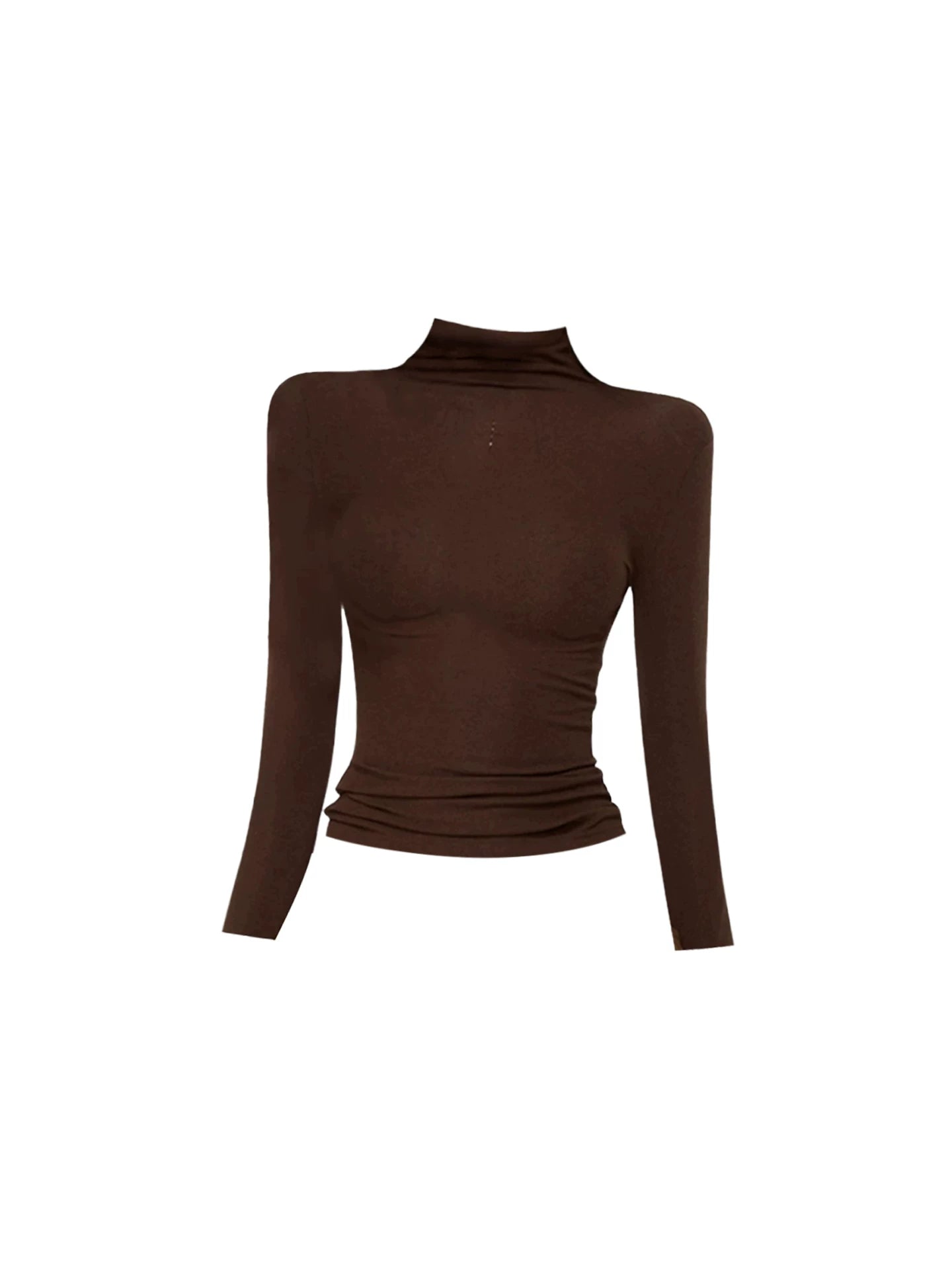 Artistic High Collar Top Gold Buttons 2-Piece Leopard Lining Ruffled Mini Skirt Vintage Chocolate Brown Long-Sleeve A-Line Short Dress AP5364