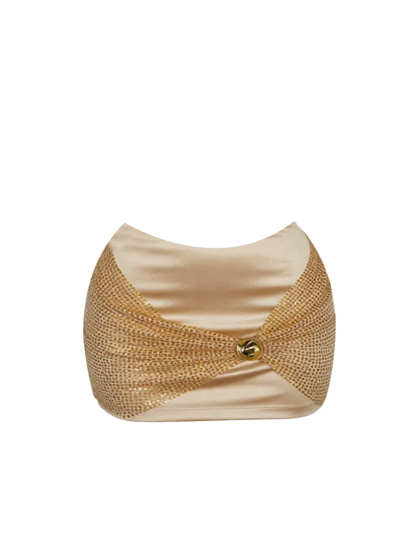 Splendid Low-Waist Ruched Bodycon Mini Skirt Sparkly Gold Sequin Corset Top Strapless 2-Piece Short Dress AP5419