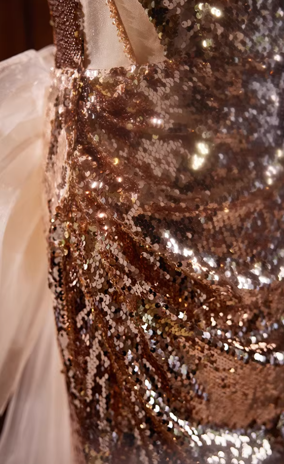 Cozy Strapless Long Mermaid Evening Dress Sequins Prom Dress AP5428