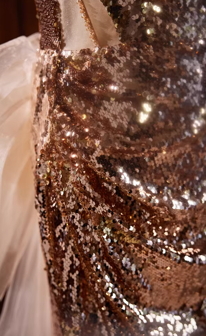 Cozy Strapless Long Mermaid Evening Dress Sequins Prom Dress AP5428