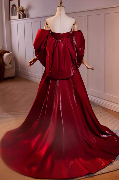 Sexy Strapless A-Line Sweet 16th Gowns Red Cutout Prom Dress AP5470