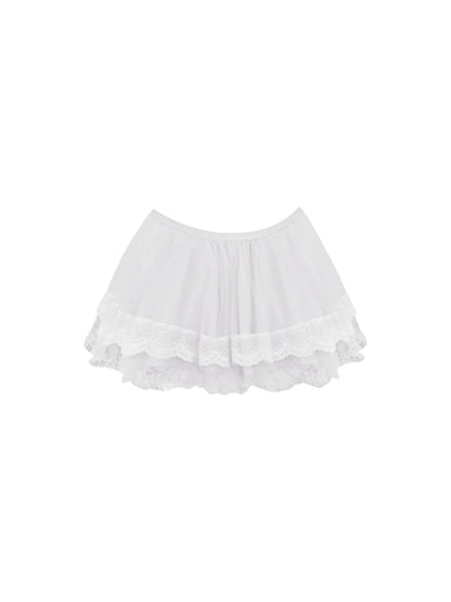 Sheen A-Line Fitted Top & Ruffled Mini Skirt Chic Lace Two-Piece Halter Short Dress AP5613