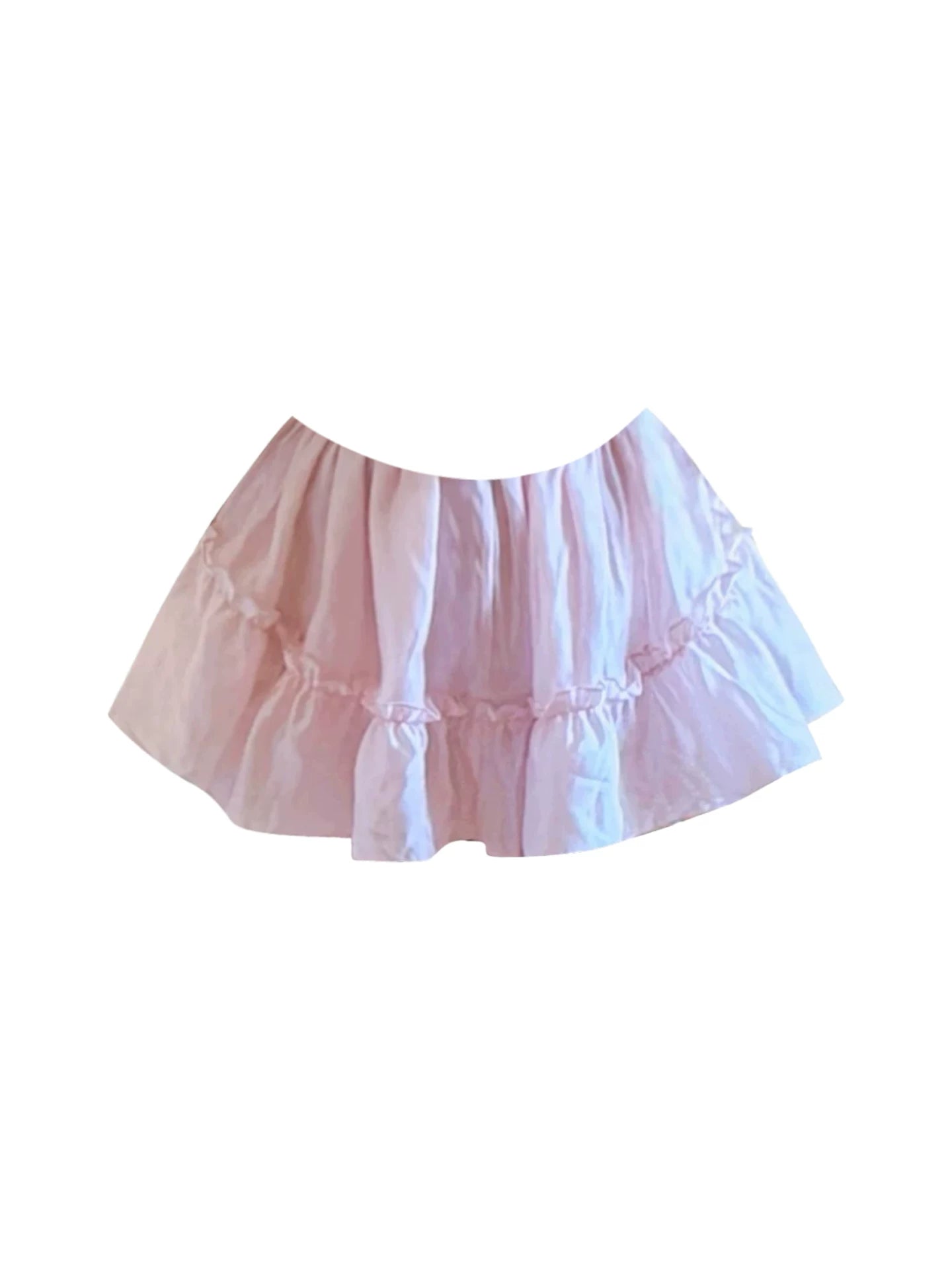 Stunning Bow Accent Corset Top A-Line Two-Piece Mini Skirt Light Pink Strapless Ruffled Tiered Fluffy Short Dress AP5703