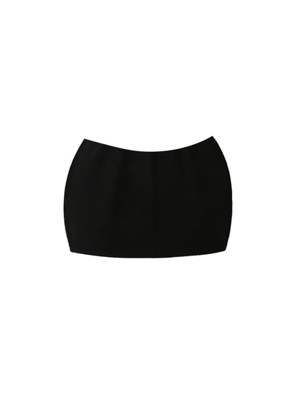Playful Chest Lace-Up Long Sleeve V-Neck Mini Skirt Sexy Black Sheer Lace Top Two-Piece Fitted Bodycon Short Dress AP5715