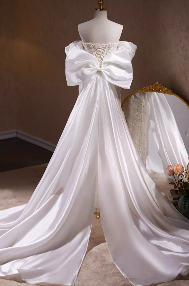 Stunning Strapless Mermaid Bridal Gowns Beading Sequins Wedding Dress AP5780