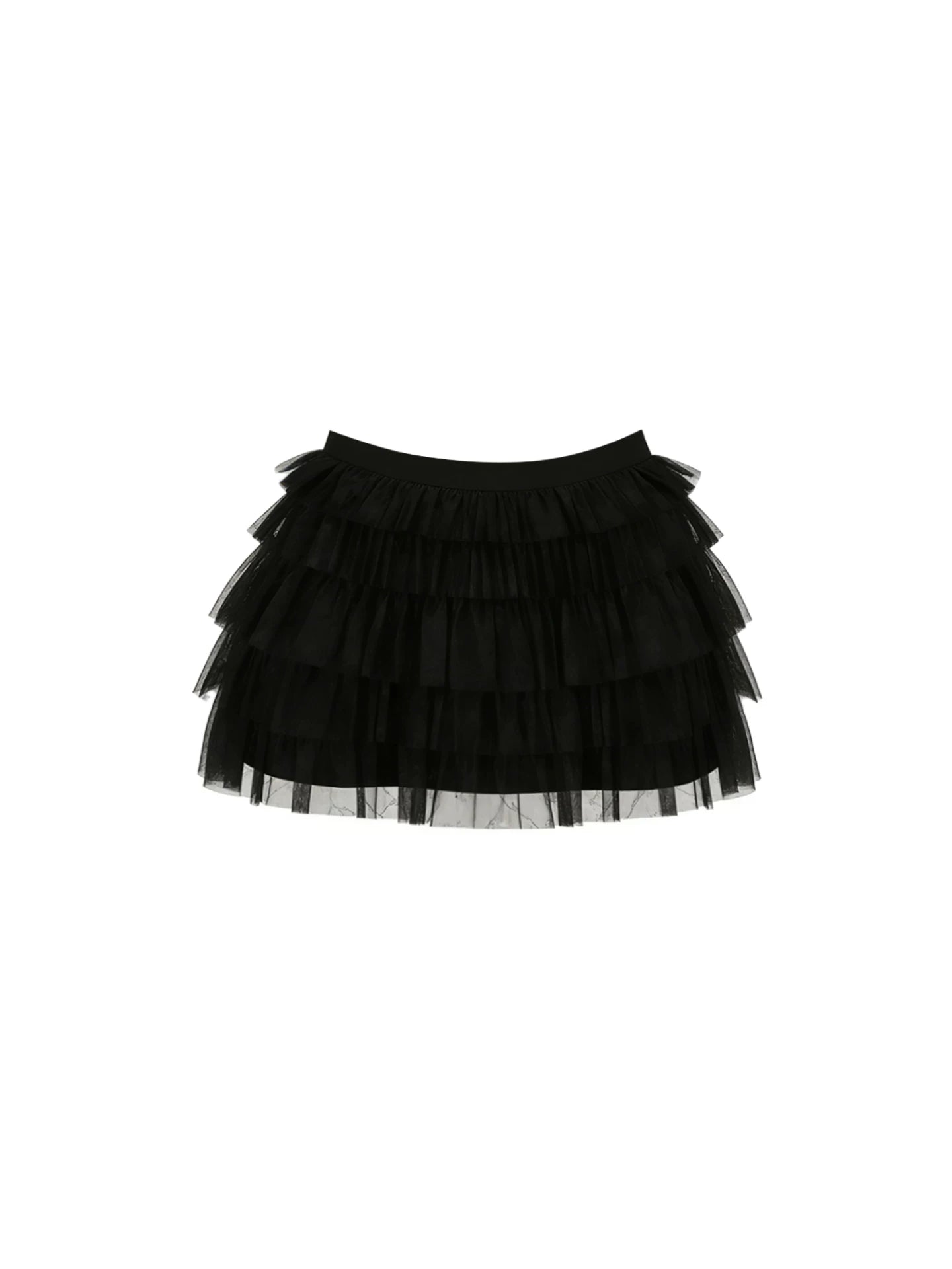 Flattering Crisscross Front Top 2-Piece Tiered A-Line Mini Skirt Sexy Black Lace Spaghetti Strap Ruffle Tulle Short Dress AP5796