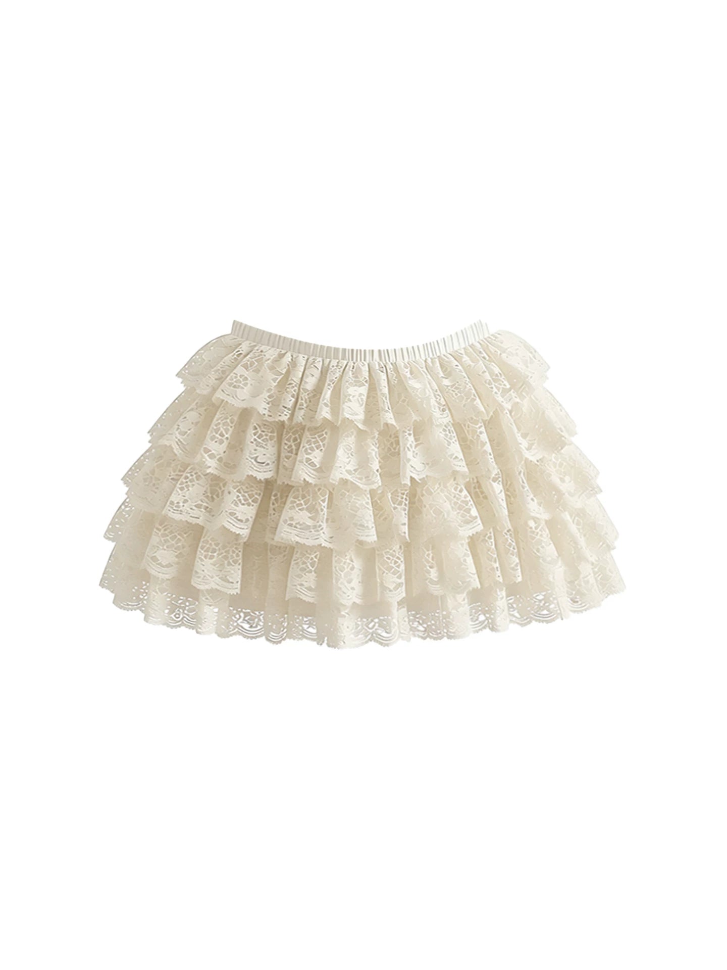 Y2K Style Lace Trim Buckle A-Line Mini Skirt Chic Black Sling Corset 2-Piece White Tiered Lace Short Dress AP5811