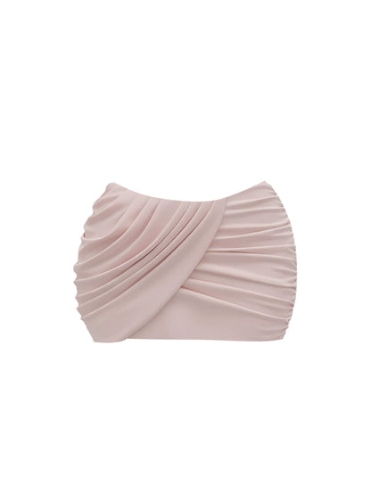 Luxury 2-Piece 3D Floral Sequin Detail Bodycon Mini Skirt Chic Blush Pink Corset Ruched Short Dress AP5841