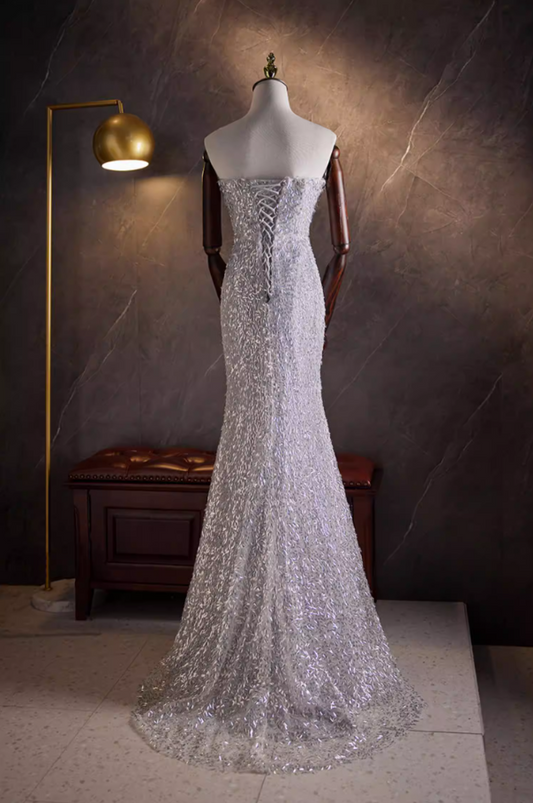 Victorian-Inspired Sweetheart Neck Evening Mermaid Dress Sequins Prom Dress AP5864