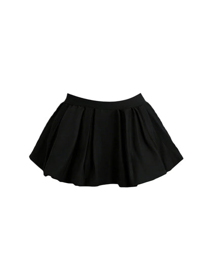 Luxury Lace Trim Corset Top & Pleated A-Line Mini Skirt Gothic Black Off-Shoulder Two-Piece Set Short Dress AP5924