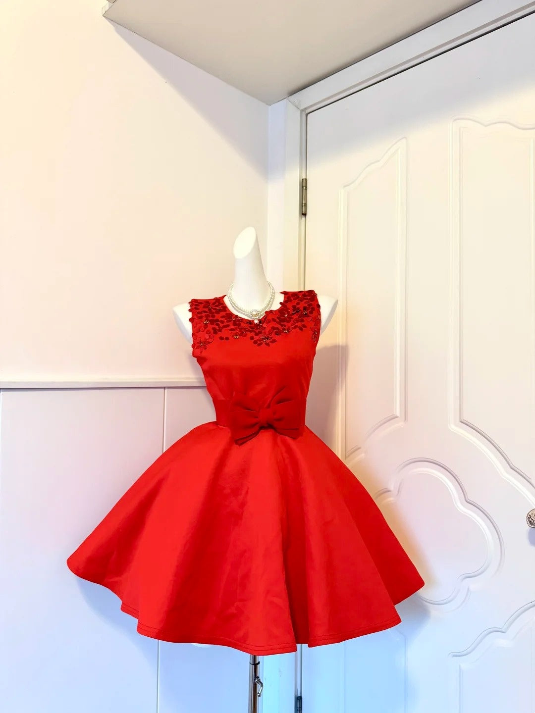 Fascinating Jewel Neck A-Line Birthday Dresses Sequins Bow Homecoming Dress AP6066