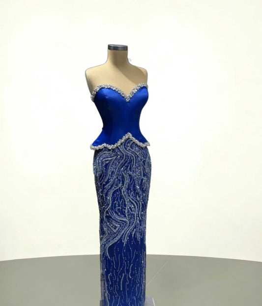 Attractive Sheath Strapless Sweet 16th Dresses Sequins Beading Prom Dress AP6122