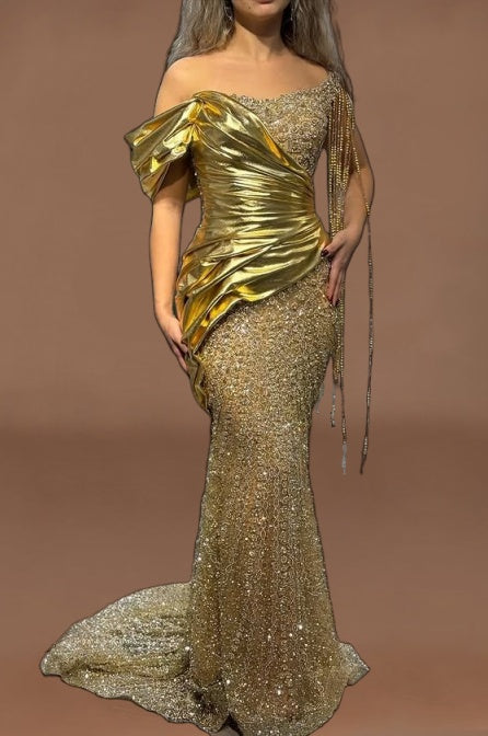 Appealing Off-Shoulder Sheath Sweet 16th Dresses Beading Sequins Prom Dress AP6150