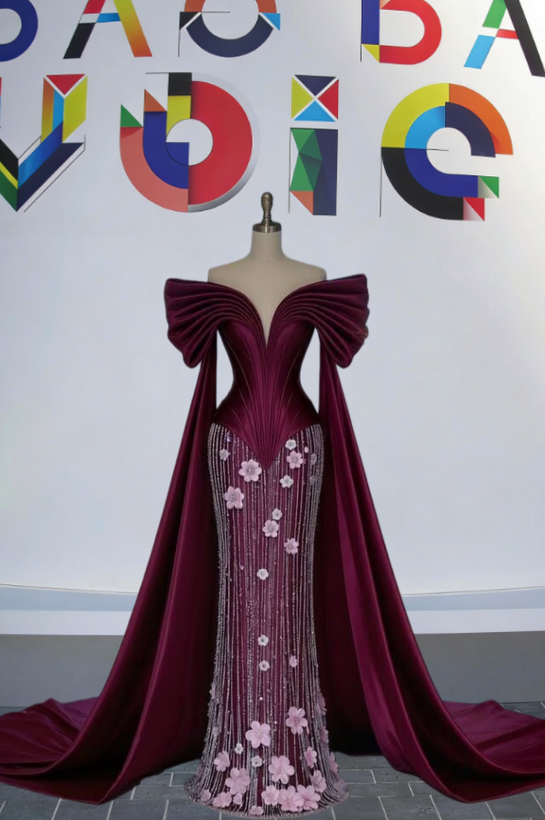 Cozy Off-Shoulder Sheath Sweet 16th Dresses With Sash Appliques Beading Prom Dress AP6164