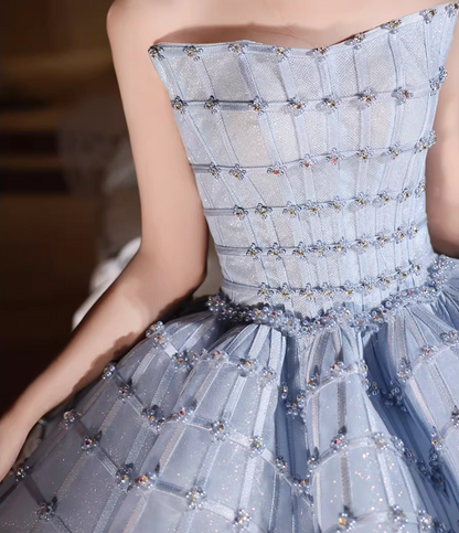 Stunning A-Line Strapless Birthday Dresses Beads Homecoming Dress AP6418