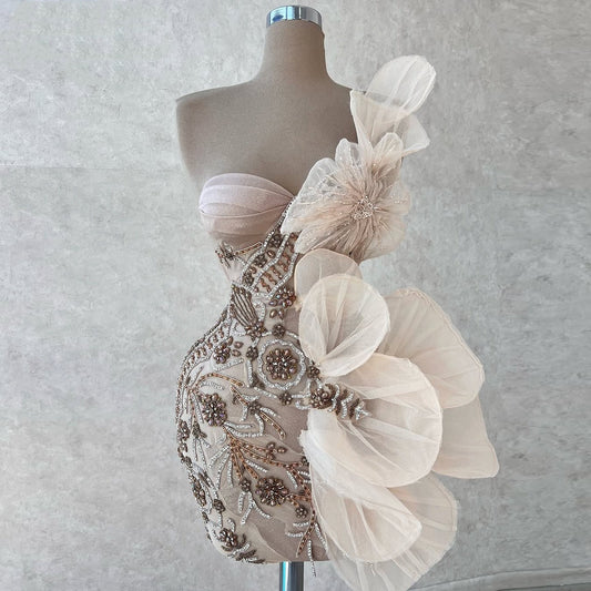 Glamorous Homecoming Dress Bodycon Beading Strapless Birthday Dress AP6578