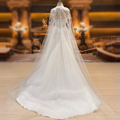 Luxury Strapless Wedding Dress A-Line Sequins Bridal Gown AP6656